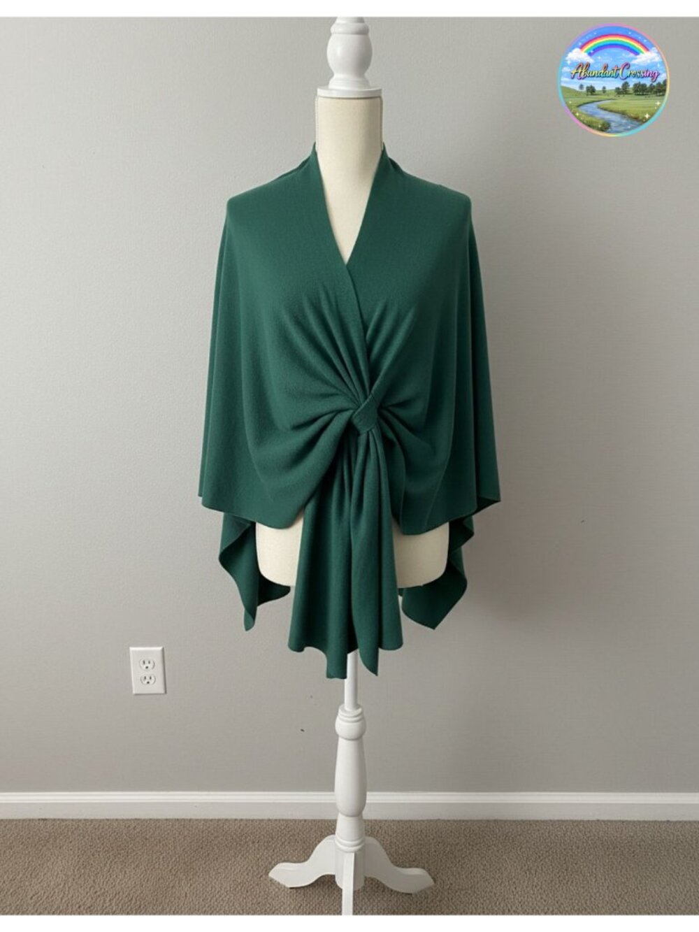 Elegant Open Front Poncho Wrap Shawl Sweater One Size